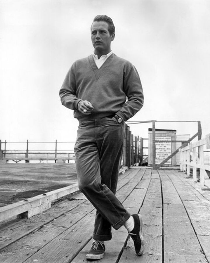 Paul_Newman_sweter_trampki